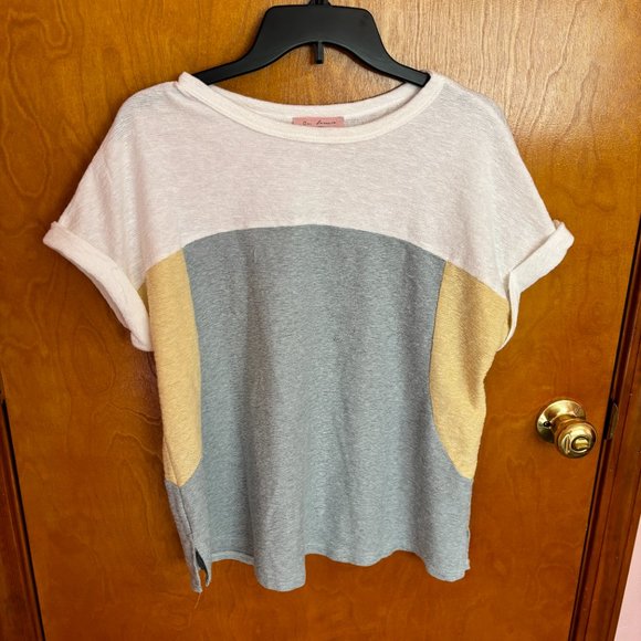 Ces Femme Cotton Blend Short Sleeve‎ Sweater - Picture 2 of 10